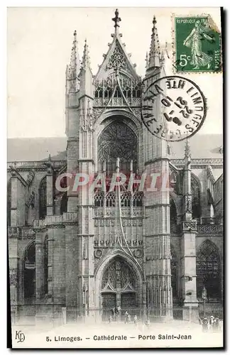 Ansichtskarte AK Limoges Cathedrale Porte Saint Jean