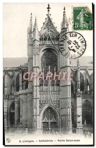 Cartes postales Limoges Cathedrale Porte Saint Jean
