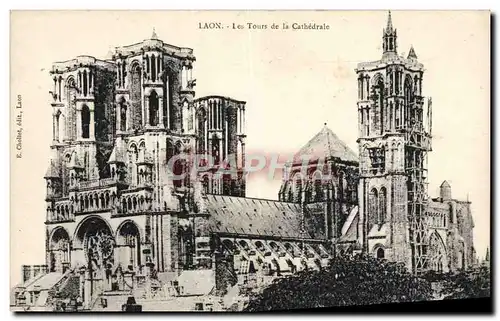 Cartes postales Laon Les Tours de la Cathedrale