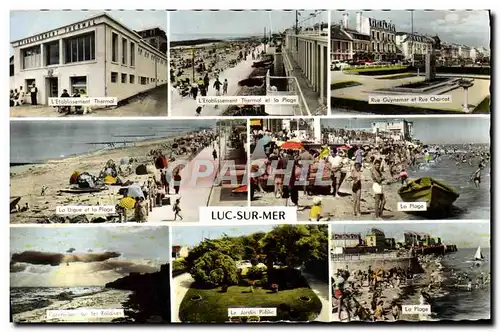 Cartes postales moderne Luc sur Mer Etablissement thermal Rue Guynemer et Rue Charcot La plage