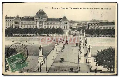 Cartes postales Lyon Pont de L&#39Universite et Faculte des Lettres et Sciences