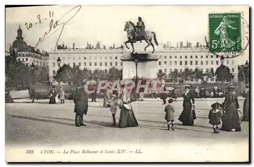 Ansichtskarte AK Lyon La Place Bellecour et Louis XIV