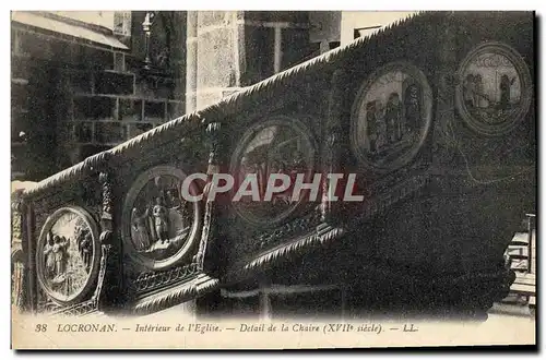 Ansichtskarte AK Locronan Interieur de L&#39Eglise Detail de la Chaire