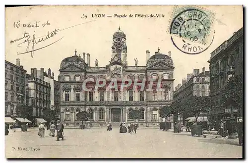 Ansichtskarte AK Lyon Facade de L&#39Hotel de Ville