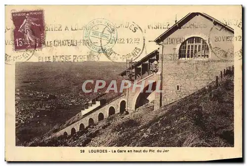 Cartes postales Lourdes La Gare en Haut du Pic du Jer