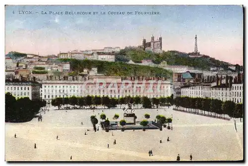 Ansichtskarte AK Lyon La Place Bellecour Et le Coteau De Fourviere