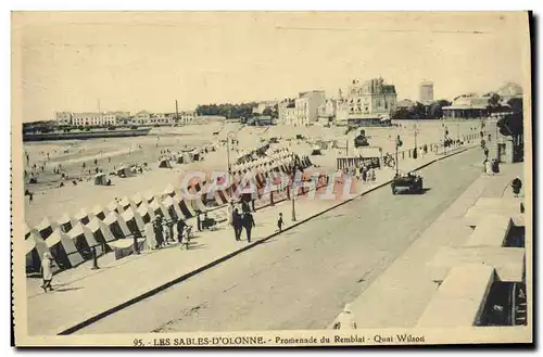 Ansichtskarte AK Les Sables D&#39Olonne Promenade du Remblai Quai Wilson