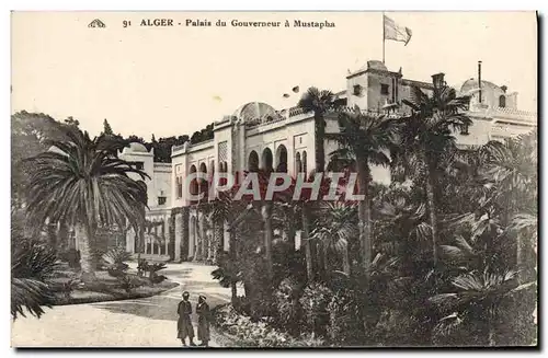 Cartes postales Alger Palais du Gouverneur a Mustapha