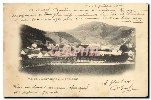 Cartes postales Mont Dore et le Puy Gros