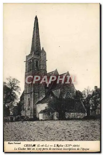 Cartes postales Crissay L&#39Eglise Le Clocher