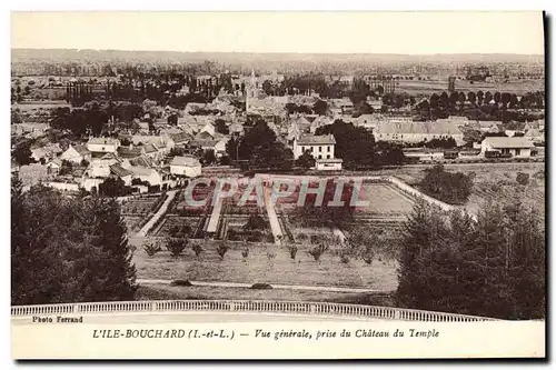 Cartes postales L&#39Ile Bouchard Vue Generale Prise du Chateau du Temple