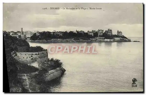 Ansichtskarte AK Dinard La Malouine et la Plage a Maree Haute