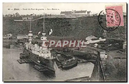 Ansichtskarte AK Brest Fond du Port de Guerre Le Bruix Bateau de guerre