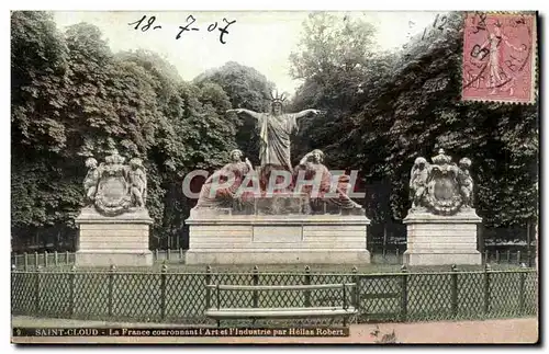 Cartes postales Saint Cloud La France Couronnant l&#39Art et l&#39industrie par Helias Robert