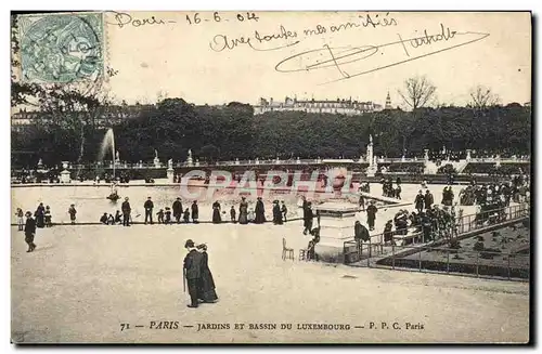 Cartes postales Paris Jardins Et Bassin Du Luxembourg