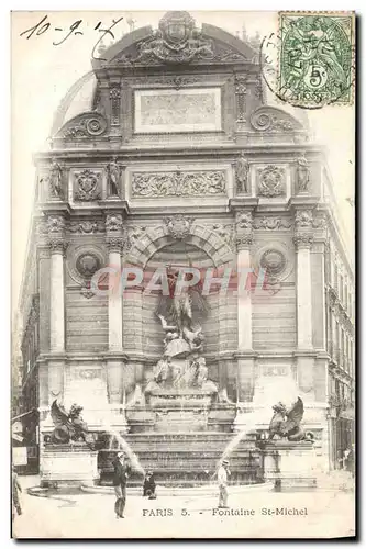 Cartes postales Paris Fontaine St Michel