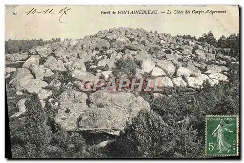 Ansichtskarte AK Palais de Fontainebleau Le chaos des gorges d&#39Apremont