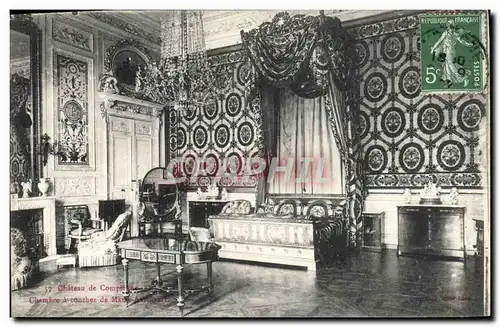 Cartes postales Chateau de Compiegne Chambre a coucher de Marie Antoinette