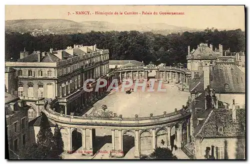 Cartes postales Nancy Hemicycle de la Carriere Palais du gouvernement