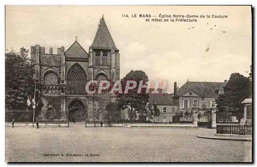 Ansichtskarte AK Le Mans Eglise Notre Dame de la Couture et Hotel de la Prefecture