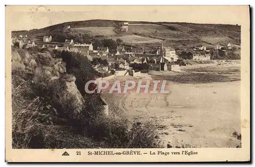 Cartes postales St Michel en Greve La Plage Vers L'Eglise
