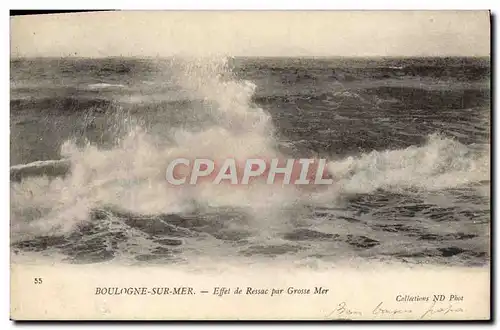 Cartes postales Boulogne Sur Mer Effet de Ressac Par Grosse Mer