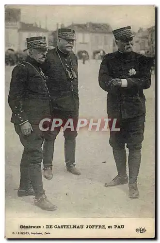 Ansichtskarte AK Generaux De Castelnau Joffre et Pau Militaria