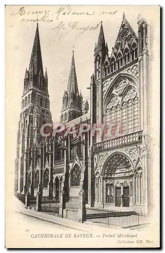 Cartes postales Cathedrale De Bayeux Portail Meridional