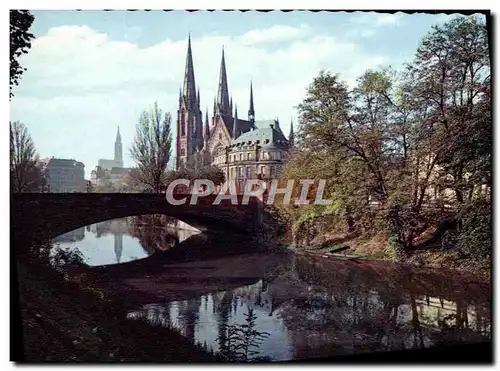 Cartes postales moderne Strasbourg Eglise St Paul et Cathedrale