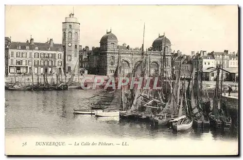 Cartes postales Dunkerque La Calle des Pecheurs Bateaux