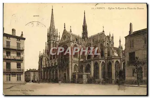 Cartes postales Nancy Eglise St Epvre et Place des Dames