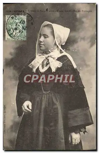 Cartes postales Vannes Femme de Saint Patern Etude des coiffes de Bretagne Folklore