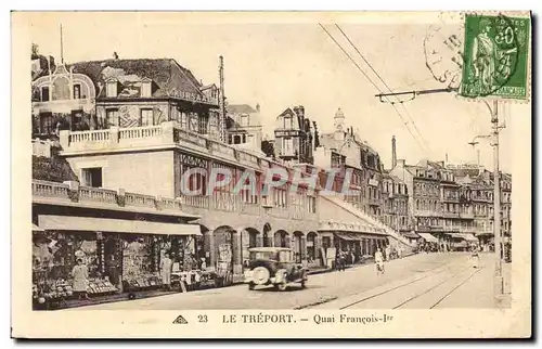 Cartes postales Le Treport Quai Francois 1er Automobile