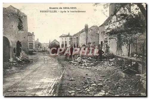 Cartes postales Fenneviller Apres le Bombardement Militaria