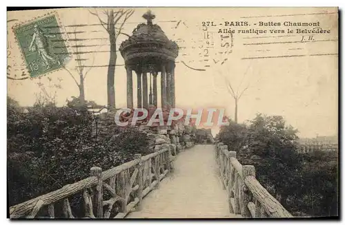 Ansichtskarte AK Paris Buttes Chaumont Allee rustique vers el Belvedere