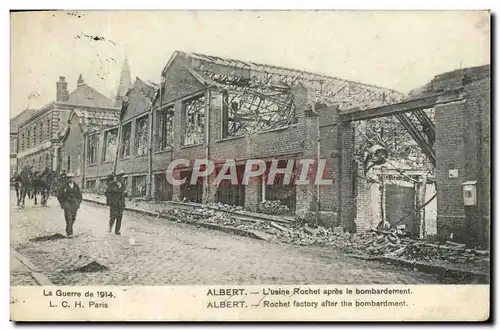 Ansichtskarte AK Albert L&#39usine Rochet apres le Bombardement Militaria