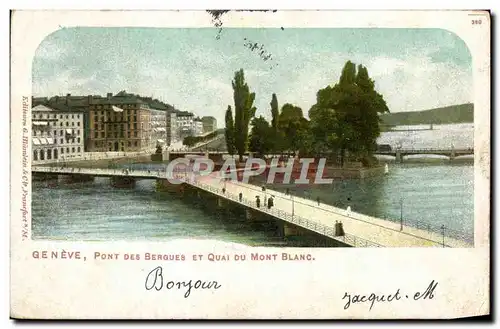 Ansichtskarte AK Geneve Pont des Bergues et quai du Mont Blanc