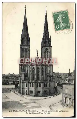 Ansichtskarte AK La Delivrande Notre Dame de la Delivrande la Basilique cote de l&#39abside