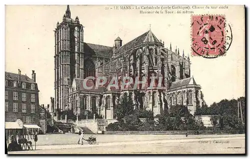 Cartes postales Le Mans La Cathedrale