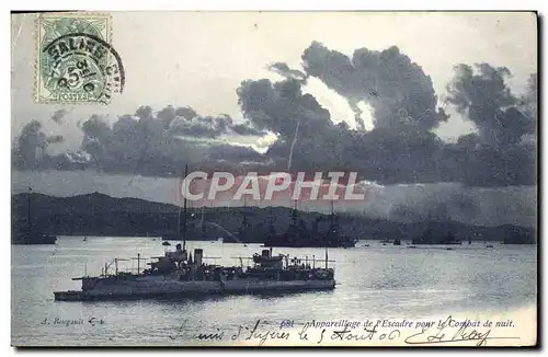 Cartes postales Appareillage de L&#39Escadre Pour le combat de nuit Bateau