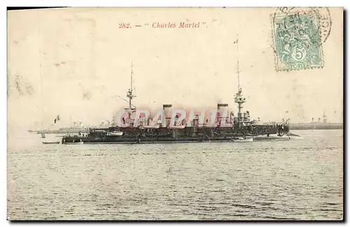 Cartes postales Charles Martel Bateau Guerre