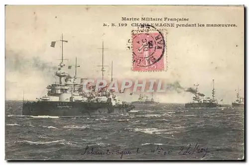 Cartes postales Charlemagne Pendant les Manoeuvres Bateau