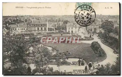 Cartes postales Rennes Vue Generale Prise de Thabor