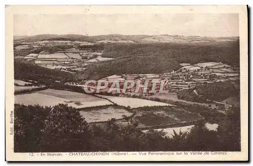 Cartes postales Chateau Chinon Vue Panoramique Sur la Vallee de Corancy
