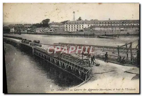 Cartes postales Lorient Caserne des Apprentis mecaniciens et bout de l'estacade