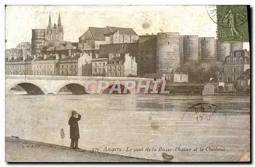 Cartes postales Angers Le Pont de la Basse Chaine et le Chateau