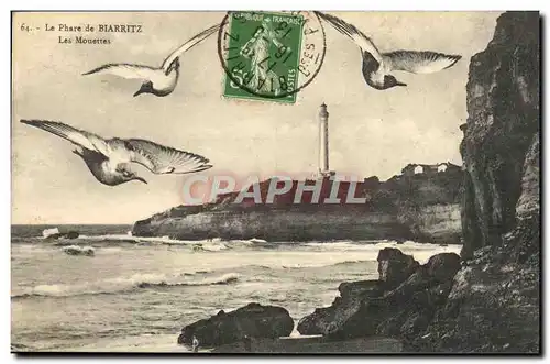 Ansichtskarte AK Le Phare de Biarritz Les Mouettes Phare