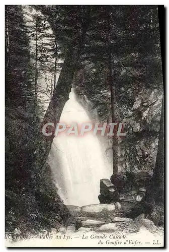 Ansichtskarte AK Luchon Vallee du Lys La grande cascade du gouffre d&#39enfer