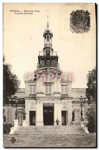 Cartes postales Cognac Hotel de Ville Facade Centrale