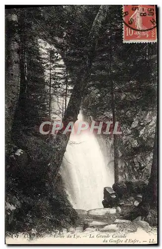 Ansichtskarte AK Luchon Vallee du Lys La grande cascade du gouffre d&#39enfer